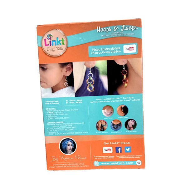 Earring Kit Hoops & Loops Linkt Craft Kit - Makes 20 Pairs Earrings! - Picture 4 of 5